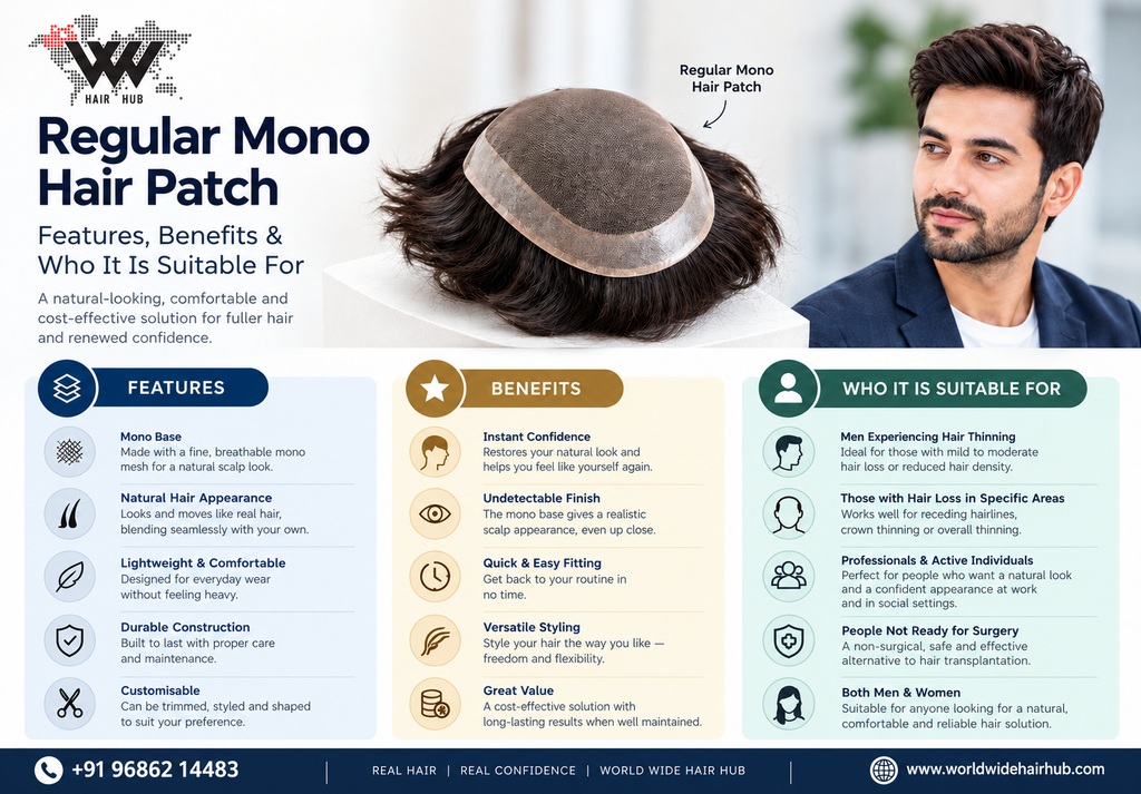 regualar mono hair patch
