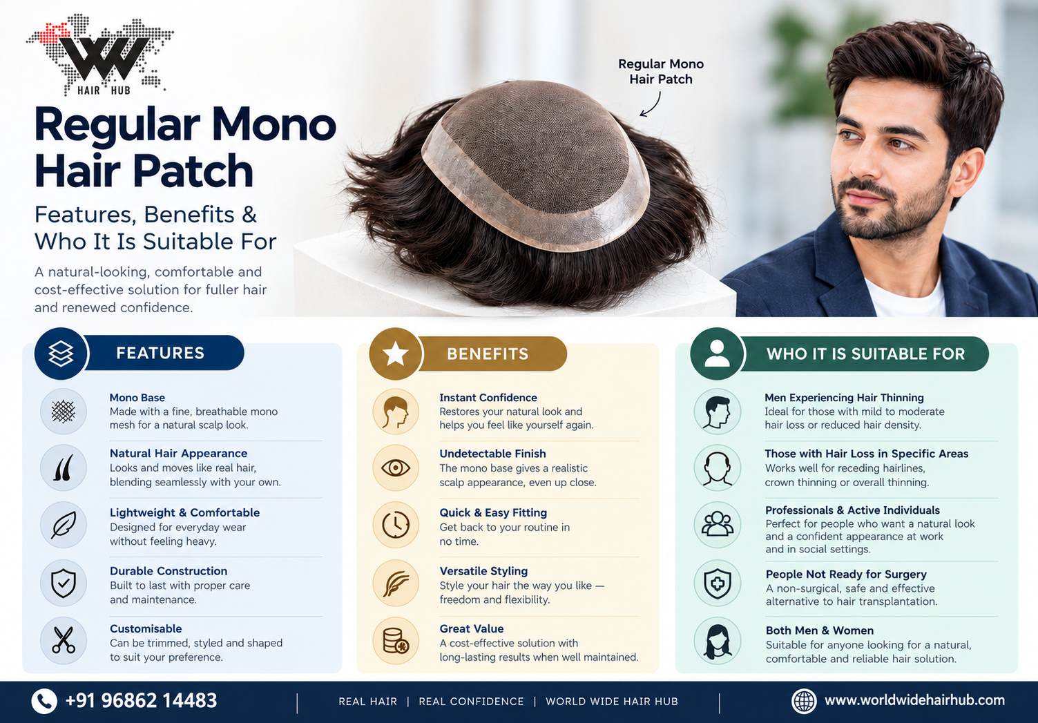 Regular Mono Hair Patch: Features, Benefits, and Who It Is Suitable For?